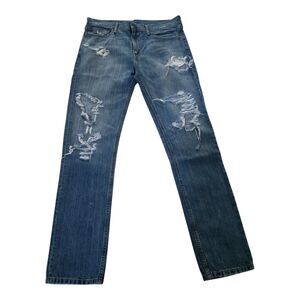 Men's Levi Strauss 511 Regular Fit Distressed Blue Jeans W36 X L34